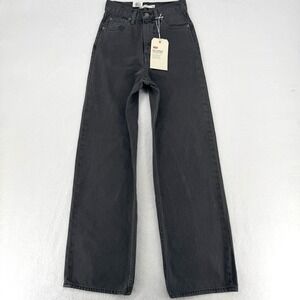 Levi's High Loose Super High Rise Wide Leg Jeans Gray 24x31 NWT